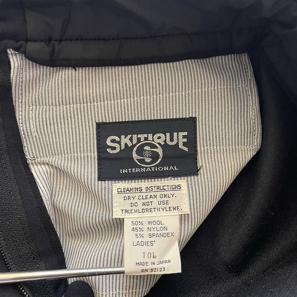 SKITIQUE Ladies Women's Size 10L Ski Snowboard Pants Blue Wool Blend Japan Made - Picture 9 of 13